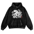 Octopus Vintage Washed Thick Cotton Hoodie