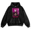 Pink Hellraiser Vintage Washed Thick Cotton Hoodie