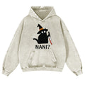 Halloween Cat Vintage Washed Thick Cotton Hoodie