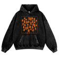 Halloween Cat Vintage Washed Thick Cotton Hoodie