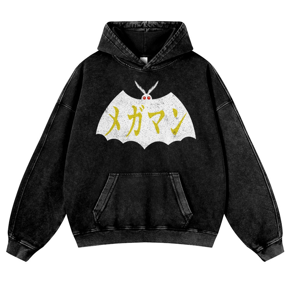 Mothman Vintage Washed Thick Cotton Hoodie