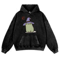 Frog Witch Vintage Washed Thick Cotton Hoodie