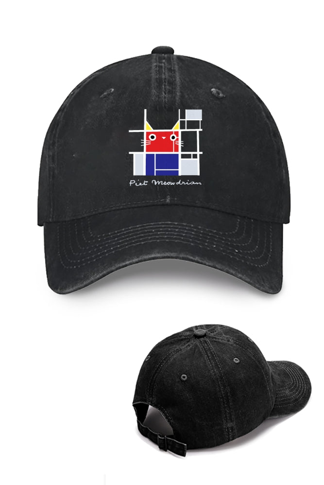 Mondrian Cat Vintage Cotton Cap