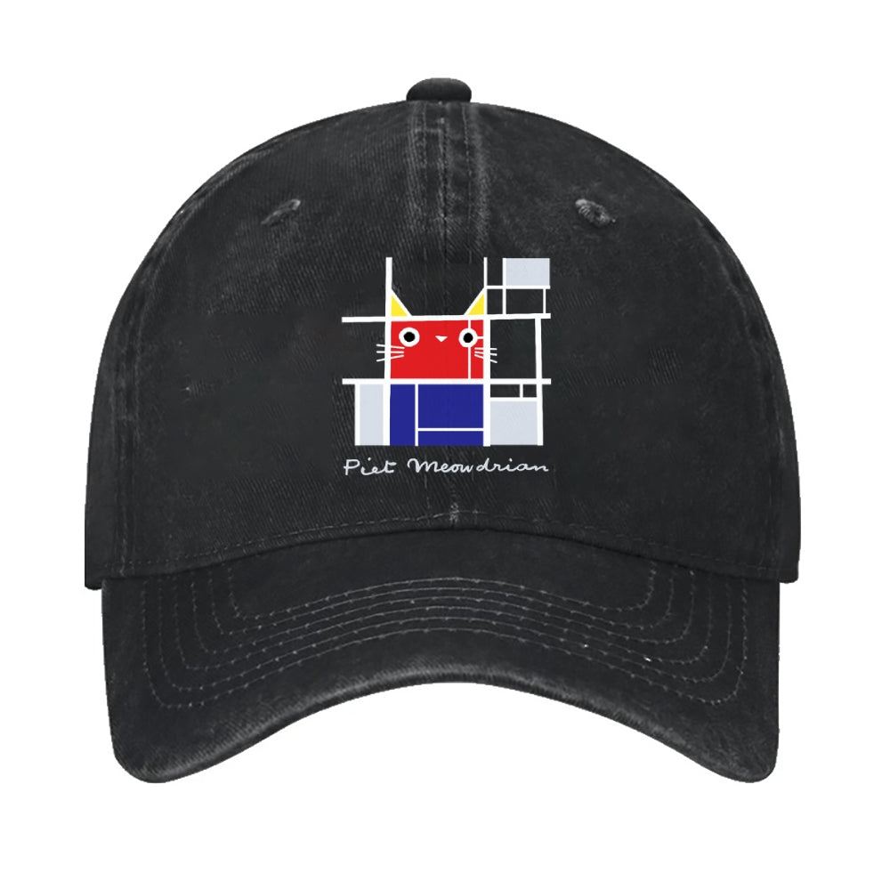 Mondrian Cat Vintage Cotton Cap