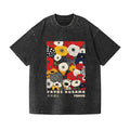 Yayoi Kusama Flower Vintage Wash Japanese Design T-Shirt