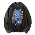 KPop Demon Hunters Vintage Cotton Wash Crewneck Long-Sleeve T-Shirt