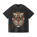 Tom Tiger Tattoo Vintage Wash Japanese Design T-Shirt