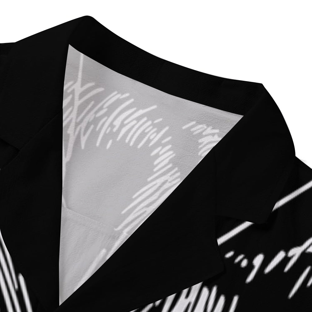 Psychedelic Cat Japanese Style Camp Shirt