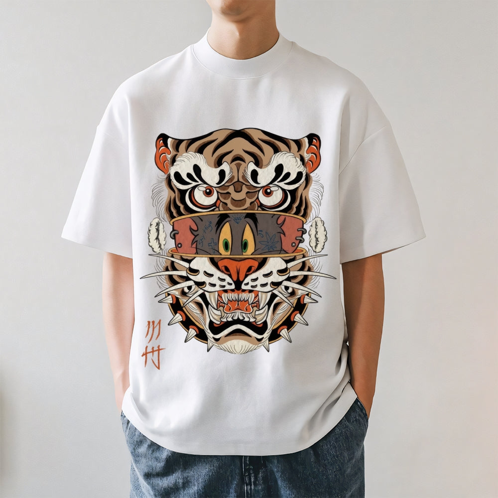Cat Tiger Tattoo Japanese Style Classic Tee