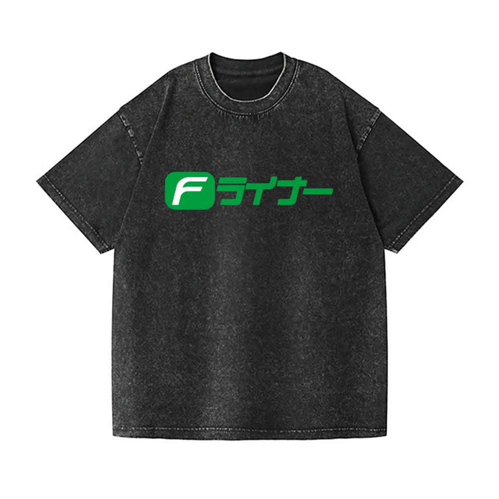 F Line Vintage Wash Japanese Design T-Shirt