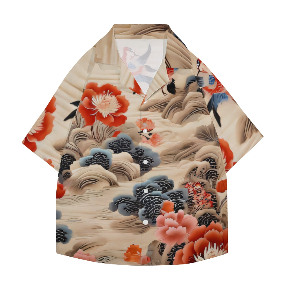 Flower Japanese Style Camp Shirt