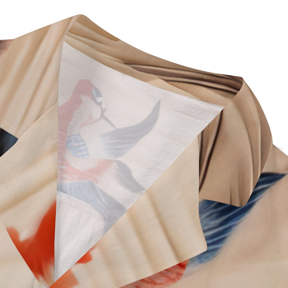Flower Japanese Style Camp Shirt