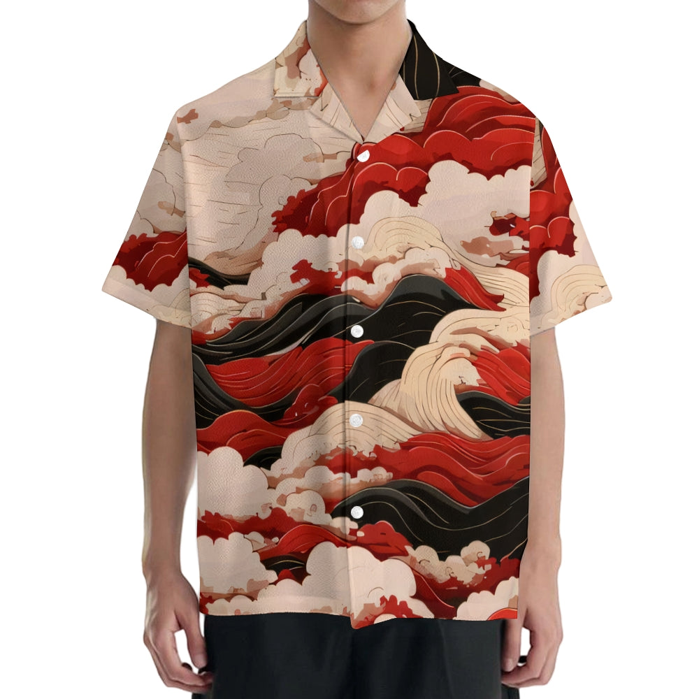 Wave Japanese Style Camp Shirt