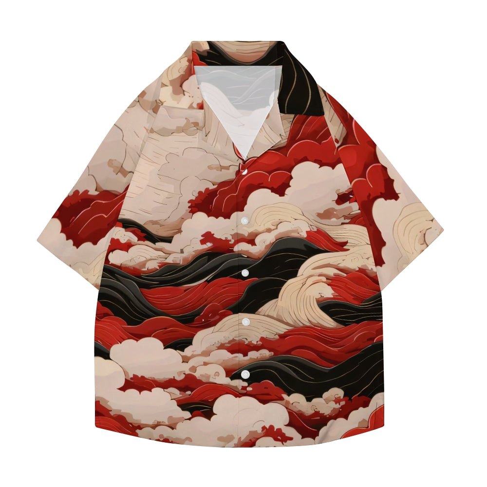 Wave Japanese Style Camp Shirt