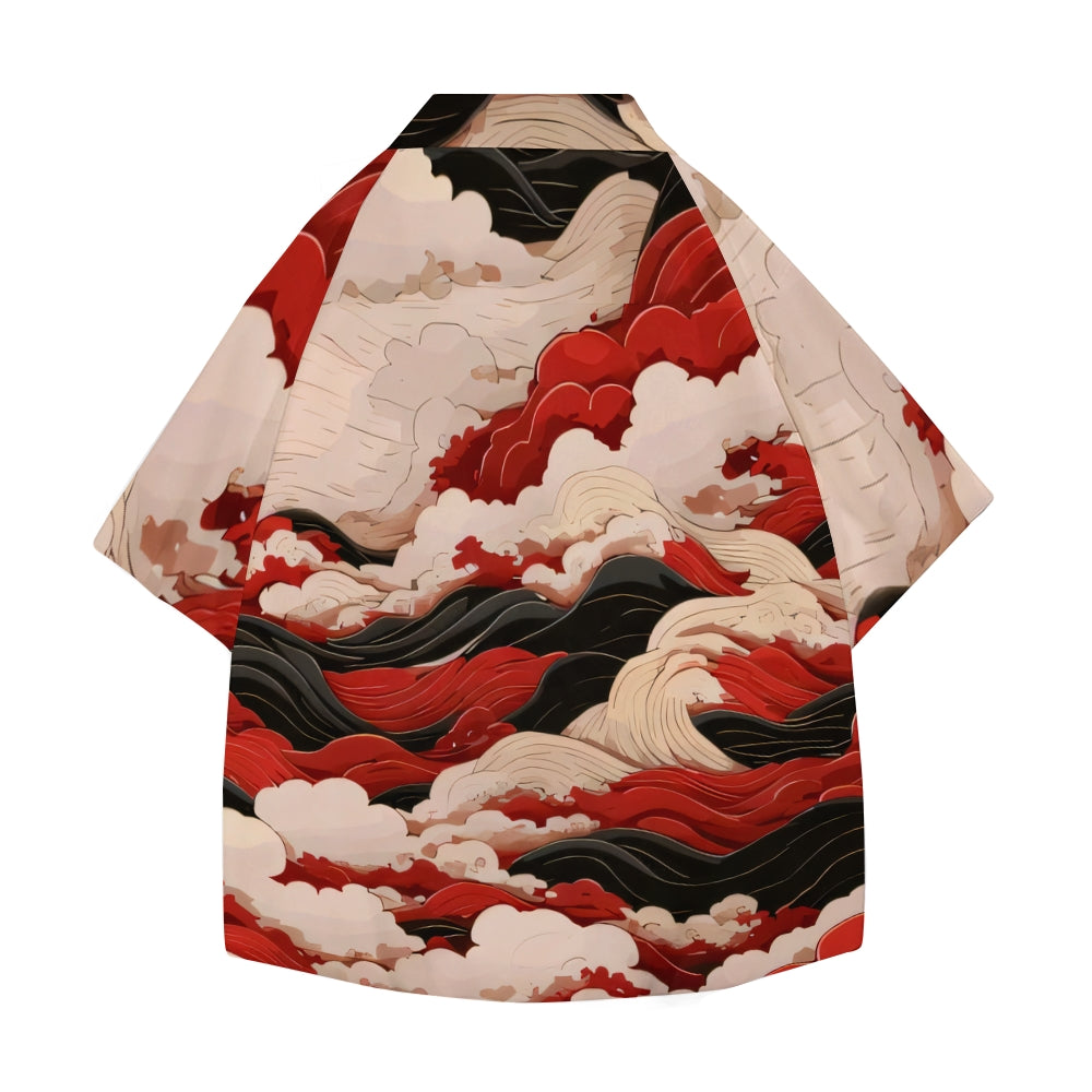 Wave Japanese Style Camp Shirt