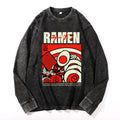 Ramen Vintage Cotton Wash Crewneck Long-Sleeve T-Shirt