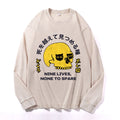 Skull Vintage Cotton Wash Crewneck Long-Sleeve T-Shirt