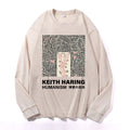 Keith Haring Vintage Cotton Wash Crewneck Long-Sleeve T-Shirt