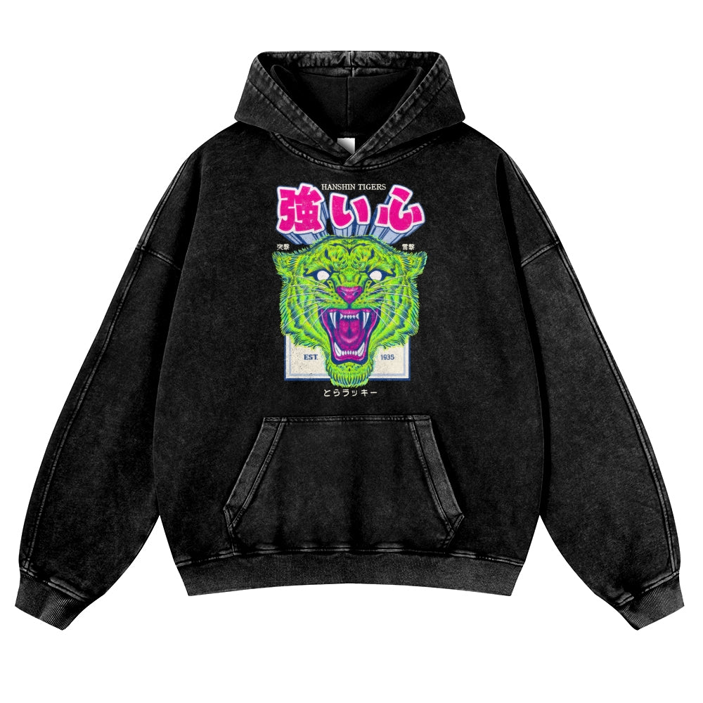 Vintage Washed Thick Cotton Hoodie