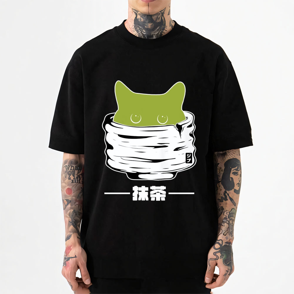 Matcha Tea Cat Japanese Style Classic Tee
