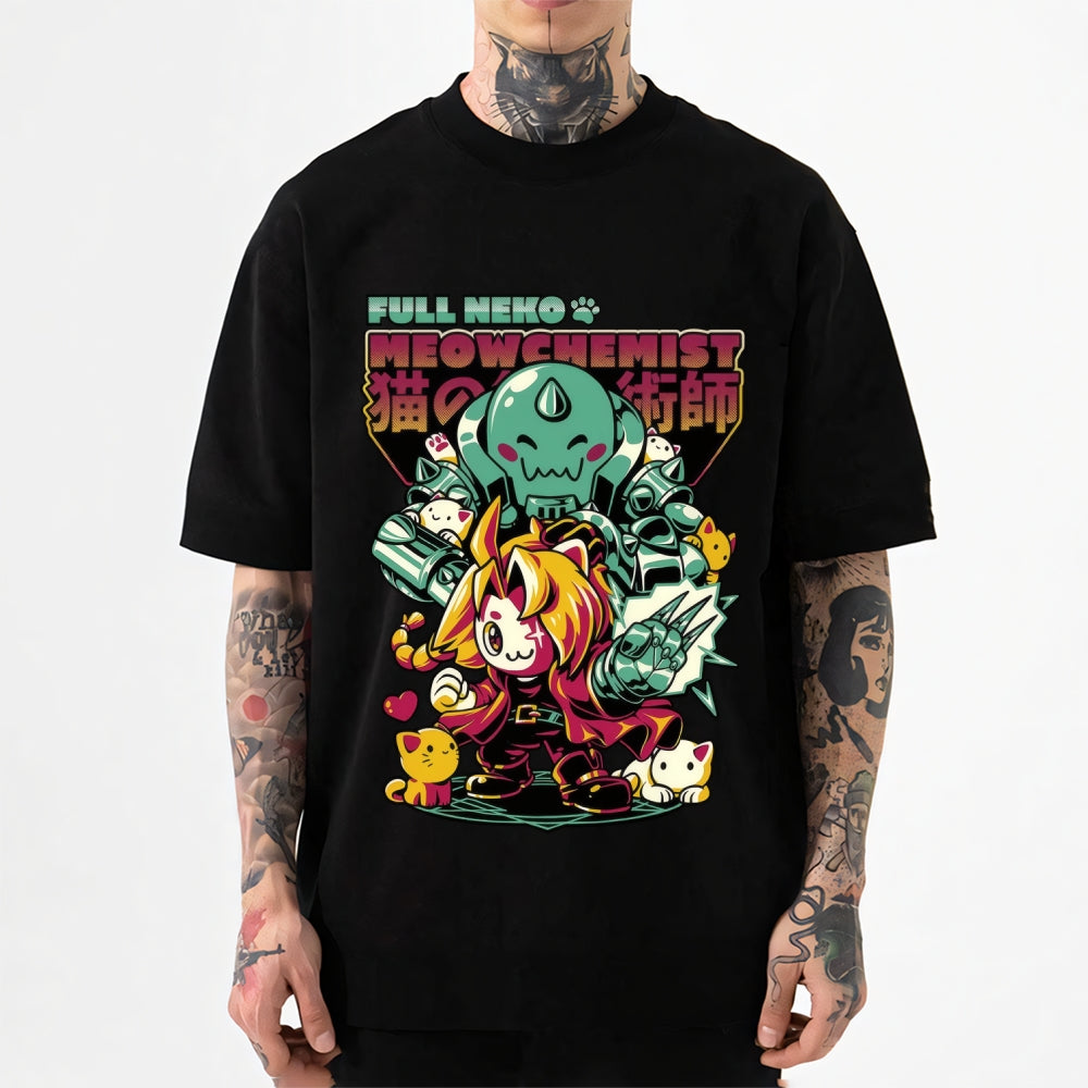 Full Neko Meowchemist Japanese Style Classic Tee