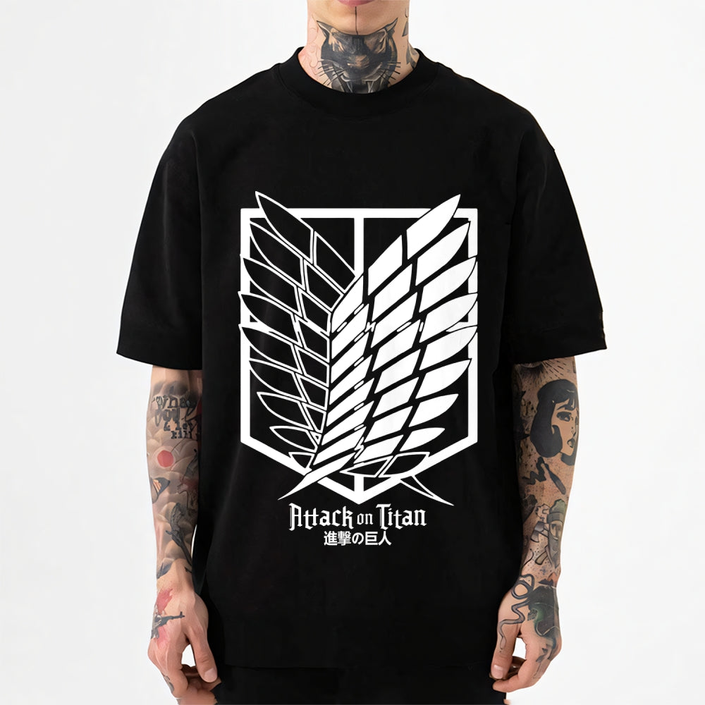Scout Regiment Emblem Attack Titan Japanese Style Classic Tee