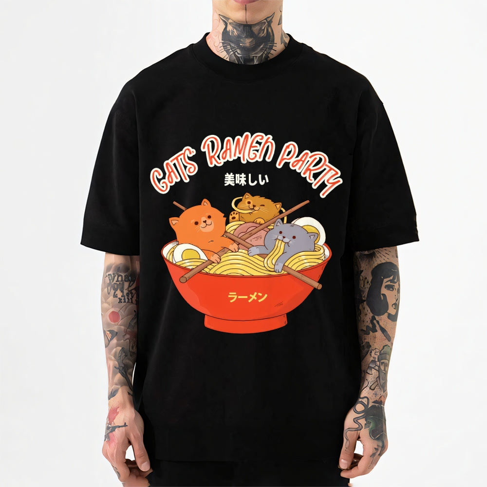 Ramen Cat Japanese Style Classic Tee