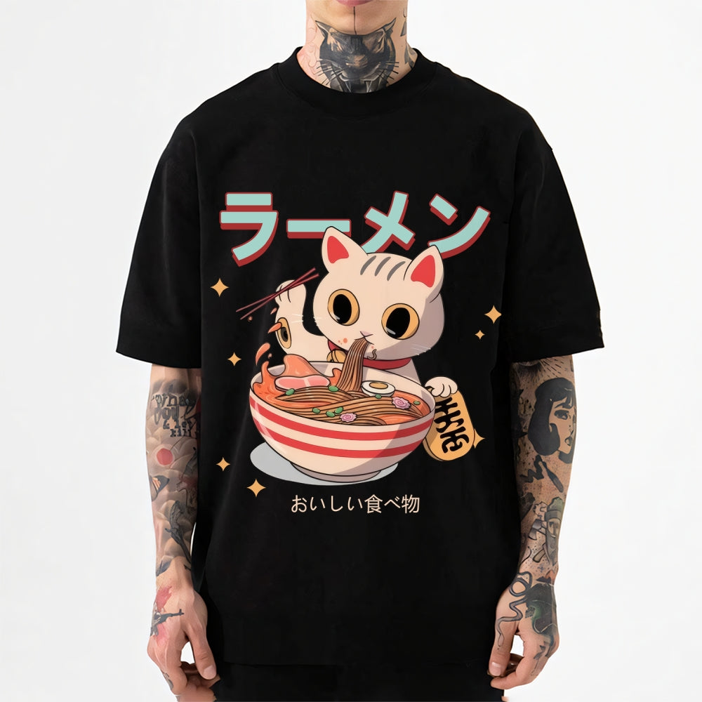 Ramen Cat Japanese Style Classic Tee