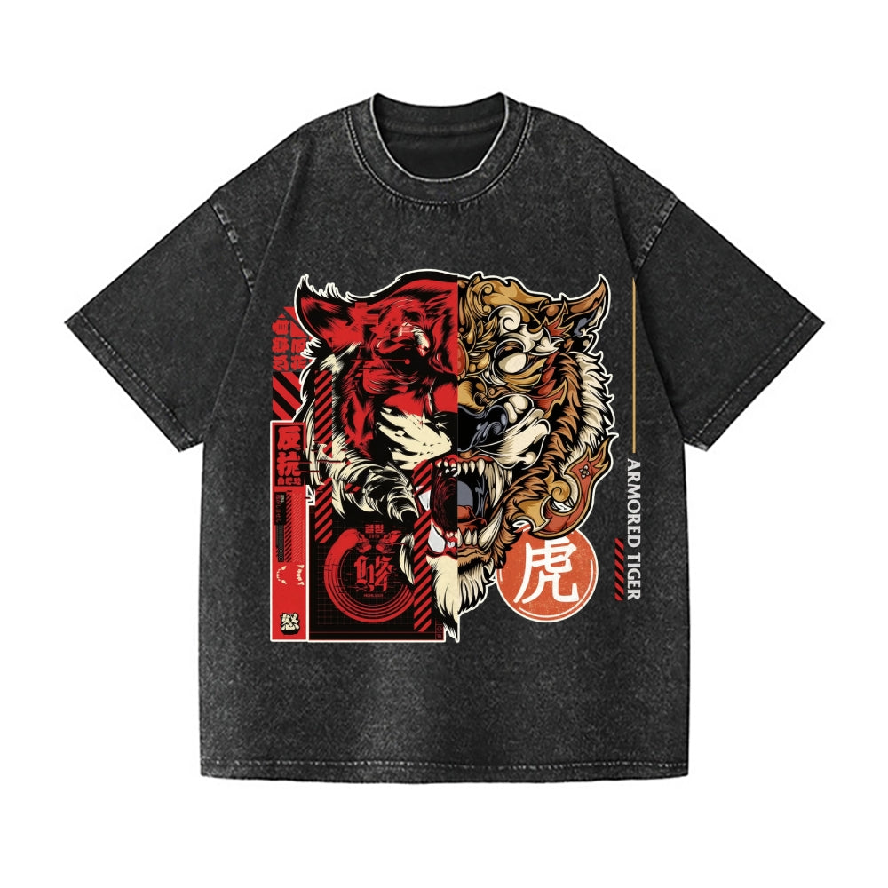 Tiger Vintage Wash Japanese Design T-Shirt