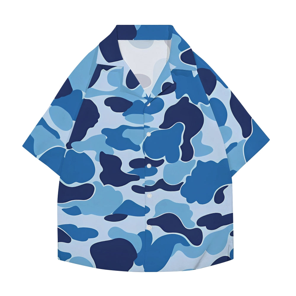 Camo Japanese Style Camp Shirt