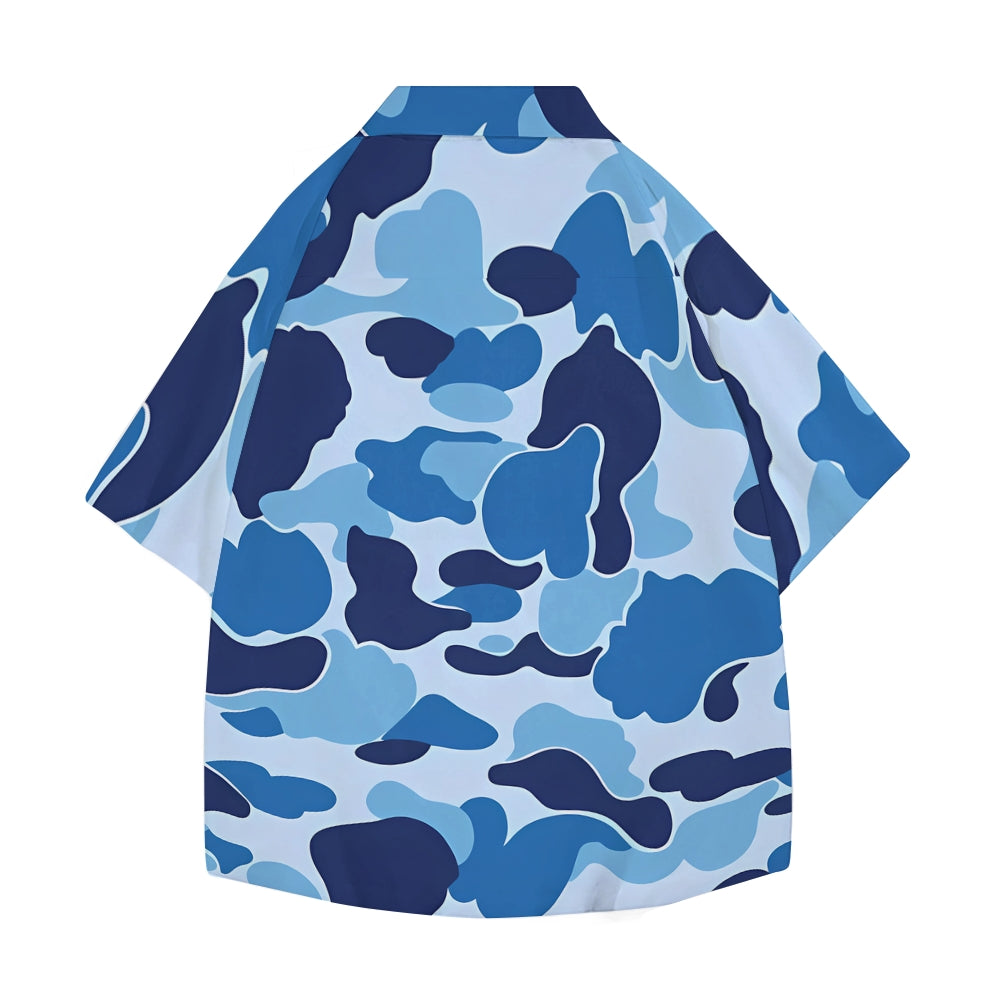 Camo Japanese Style Camp Shirt