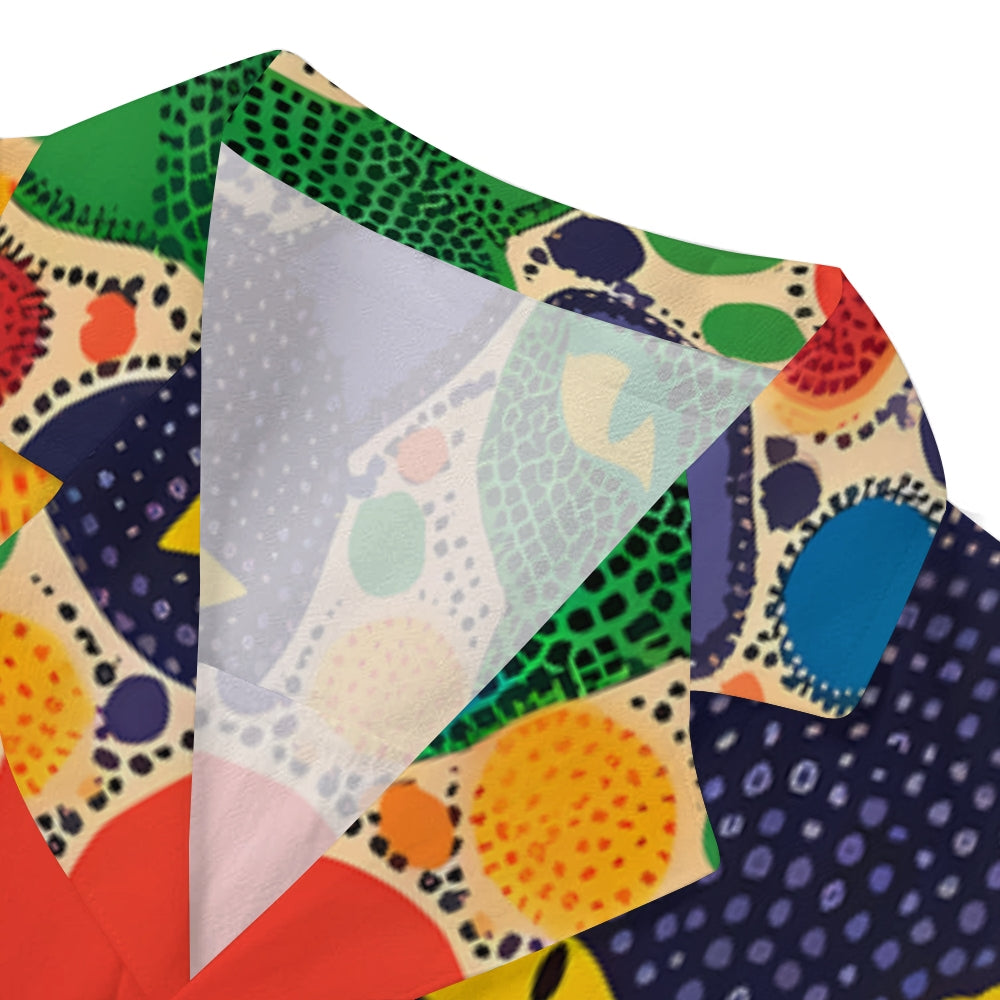 Yayoi Kusama Cat Japanese Style Camp Shirt