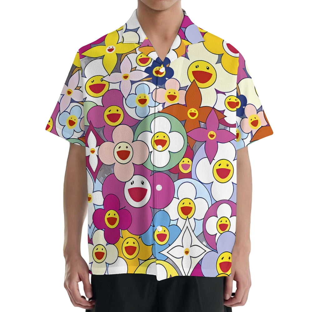 Flower Japanese Style Camp Shirt