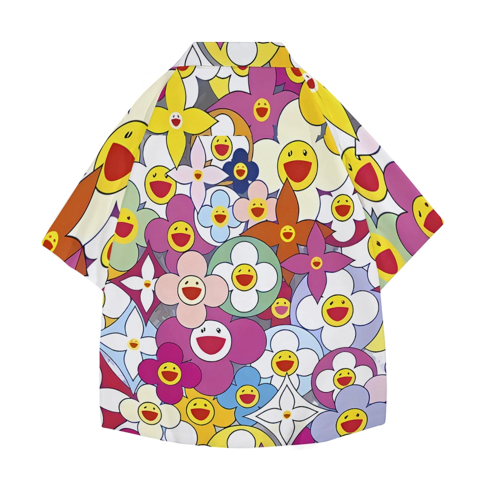Flower Japanese Style Camp Shirt