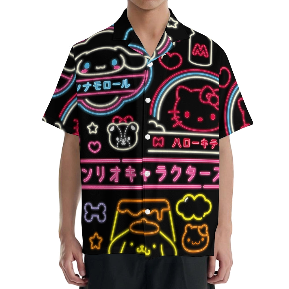 Cat Japanese Style Camp Shirt