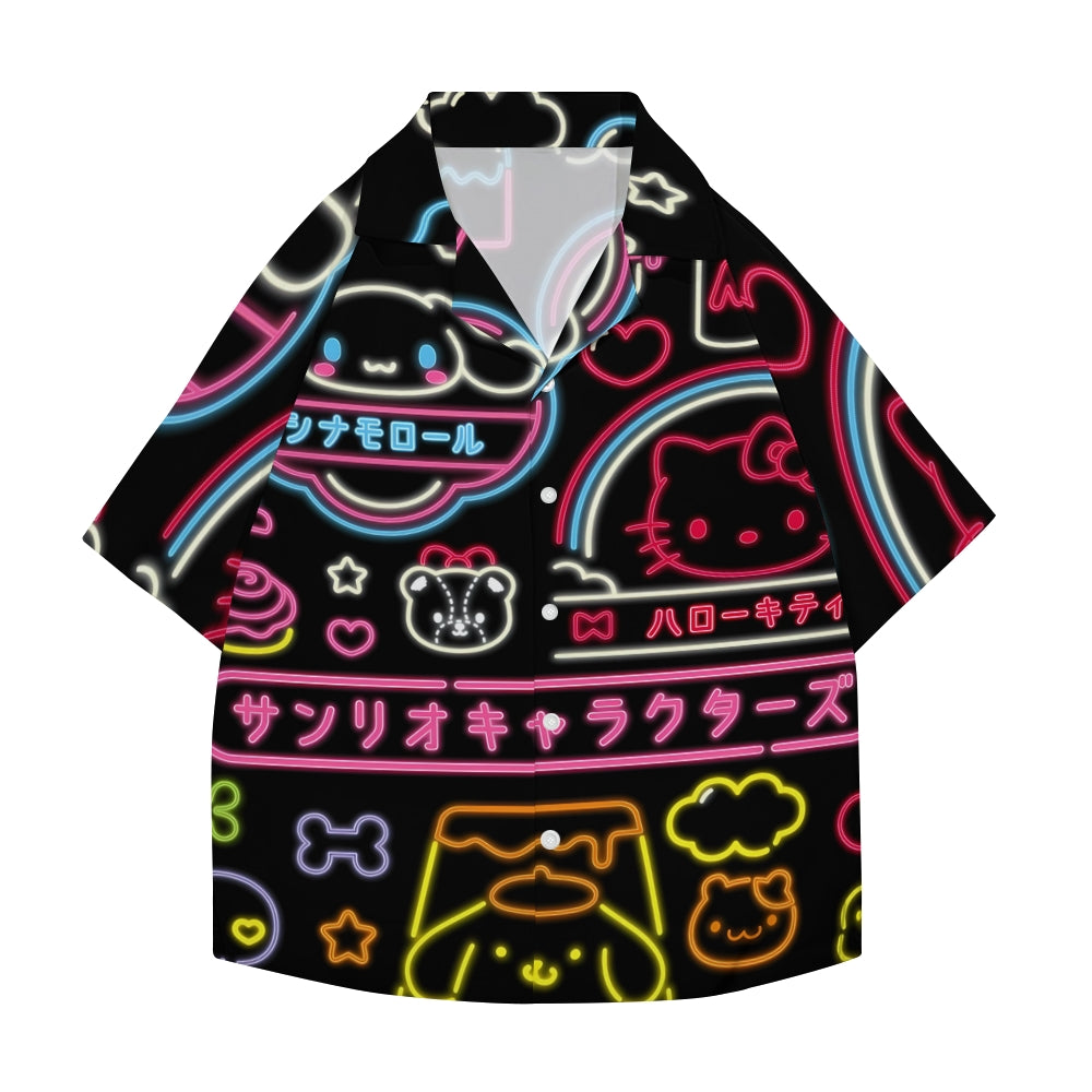 Cat Japanese Style Camp Shirt