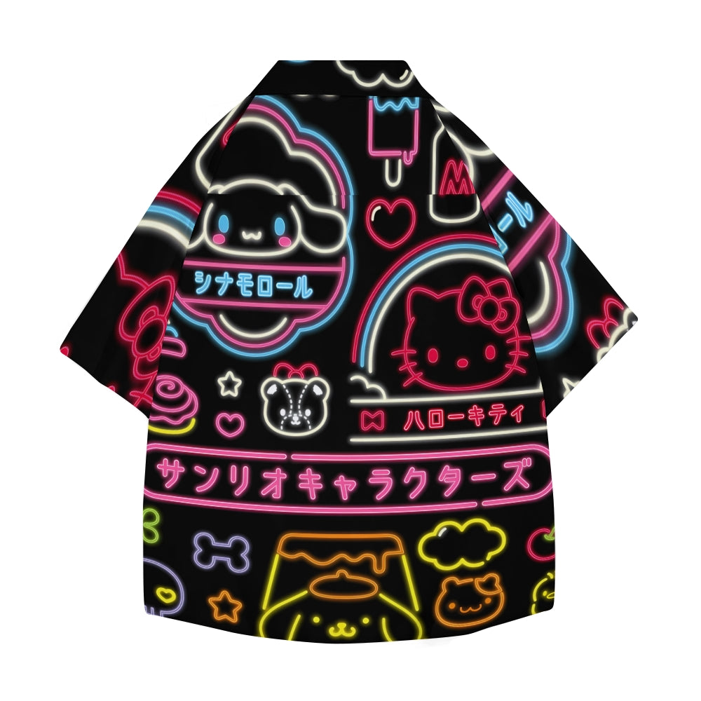 Cat Japanese Style Camp Shirt