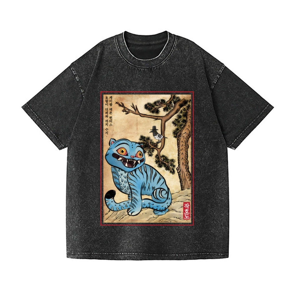 Demon Hunter Vintage Wash Japanese Design T-Shirt