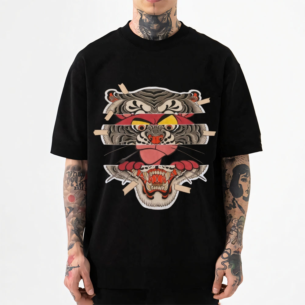Tattoo Pink Tiger Japanese Style Classic Tee