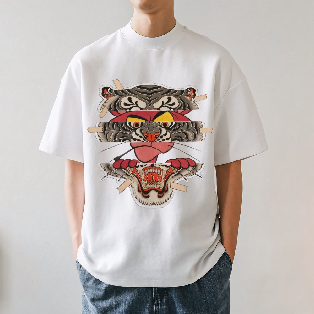 Tattoo Pink Tiger Japanese Style Classic Tee