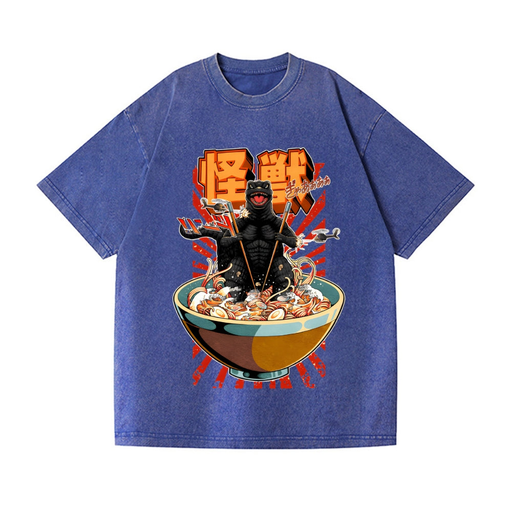 Monster kaiju Vintage Wash Japanese Design T-Shirt