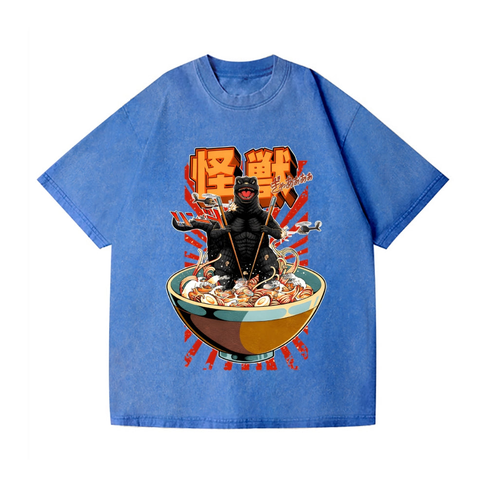 Monster kaiju Vintage Wash Japanese Design T-Shirt