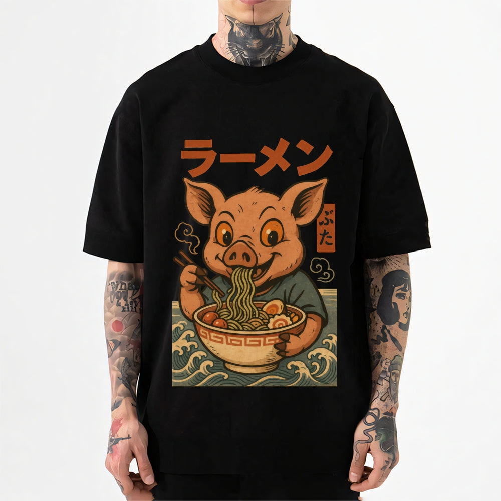 Ramen Pig Japanese Style Classic Tee