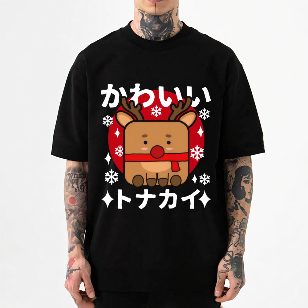 Christmas Deer Japanese Style Classic Tee