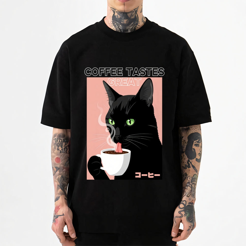 Black Cat Coffee Japanese Style Classic Tee