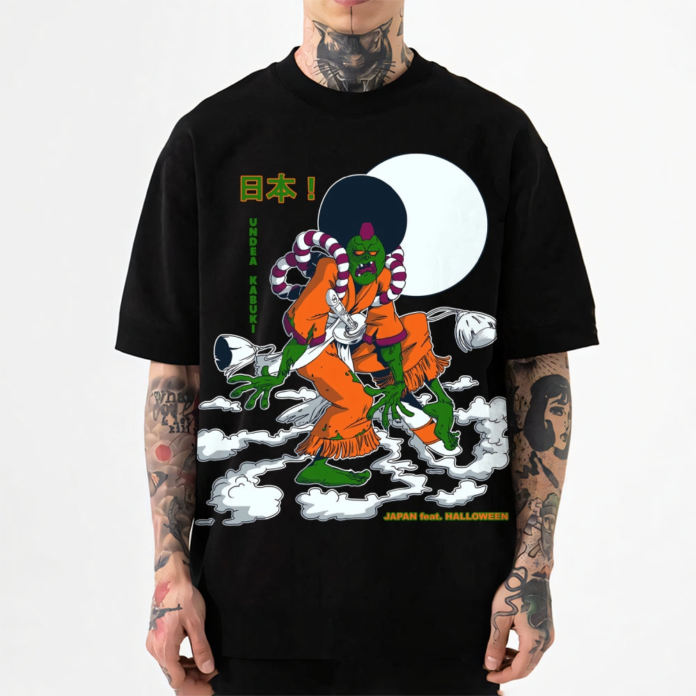 Halloween Green Yokai Japanese Style Classic Tee