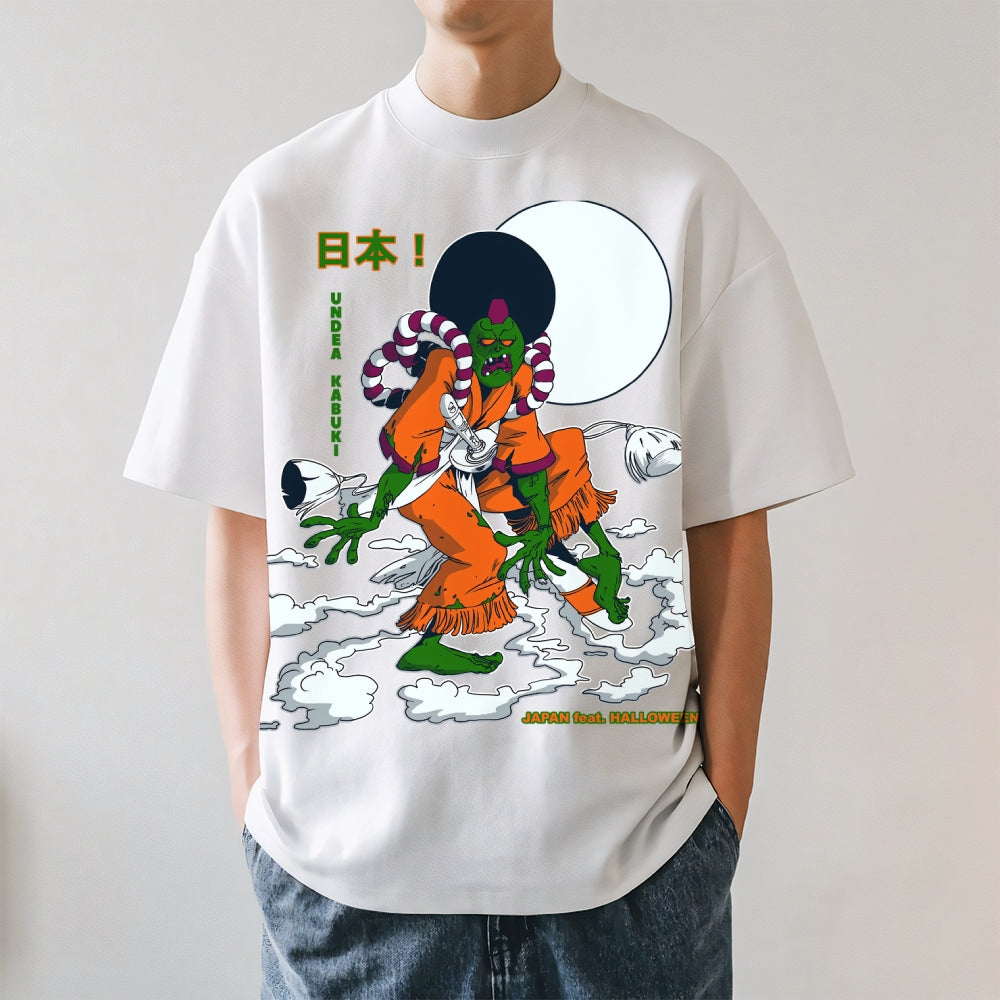 Halloween Green Yokai Japanese Style Classic Tee