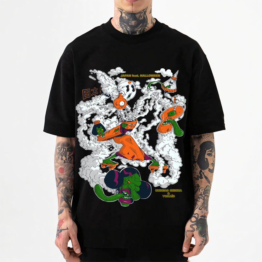 Halloween Green Yokai Japanese Style Classic Tee