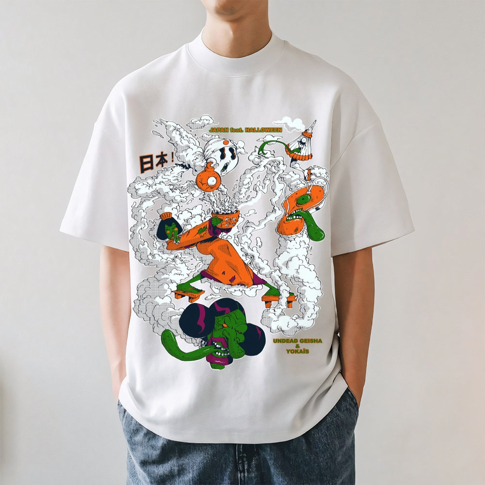 Halloween Green Yokai Japanese Style Classic Tee