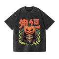 Halloween Skeleton Vintage Wash Japanese Design T-Shirt